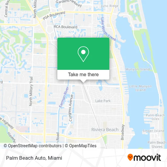 Palm Beach Auto map