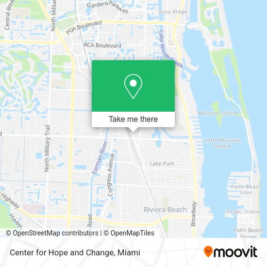 Center for Hope and Change map