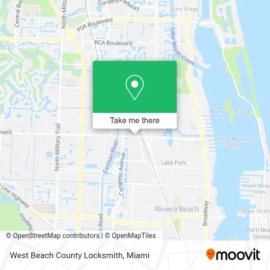 West Beach County Locksmith map