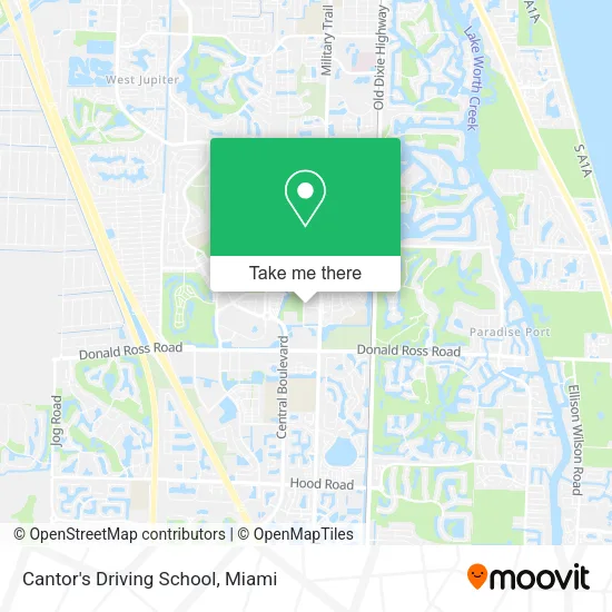 Cantor's Driving School map