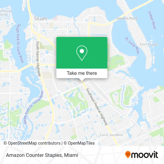 Amazon Counter Staples map