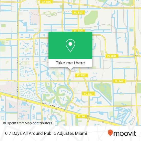 Mapa de 0 7 Days All Around Public Adjuster