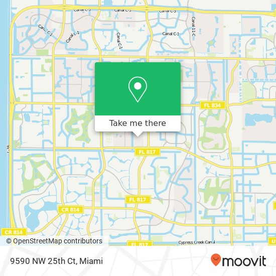 Mapa de 9590 NW 25th Ct