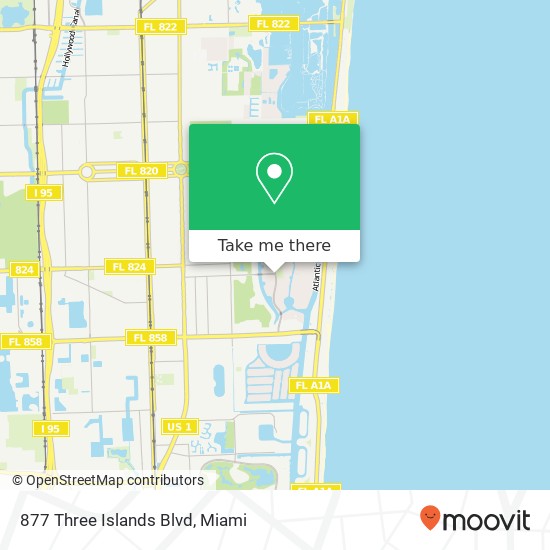 877 Three Islands Blvd map