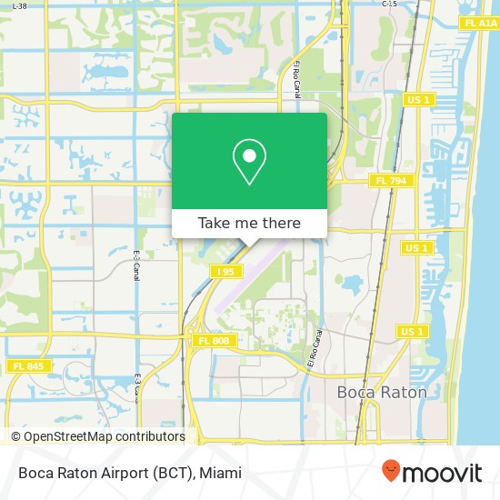 Mapa de Boca Raton Airport (BCT)