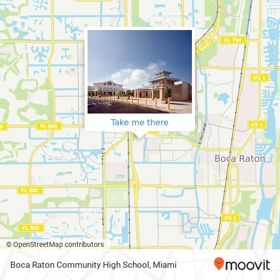 Boca Raton Community High School map