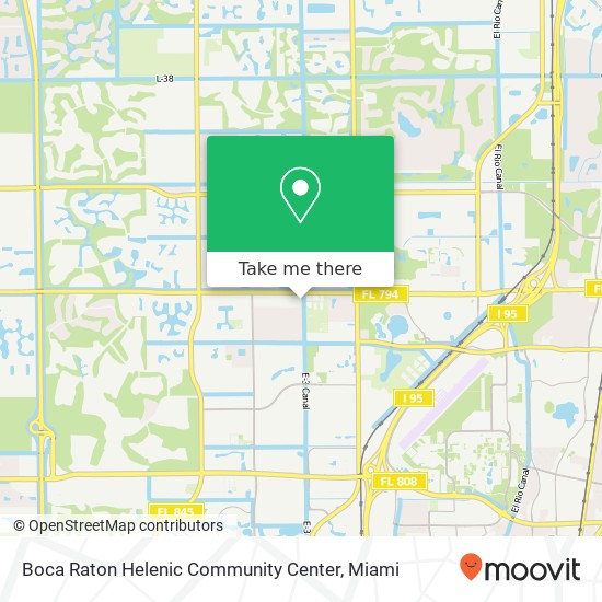 Boca Raton Helenic Community Center map