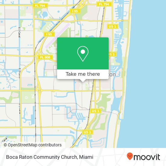 Mapa de Boca Raton Community Church
