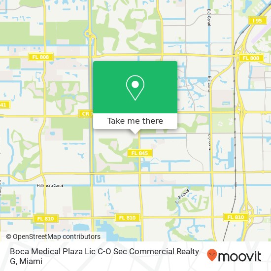 Mapa de Boca Medical Plaza Lic C-O Sec Commercial Realty G