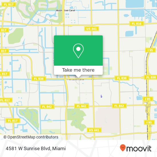 4581 W Sunrise Blvd map