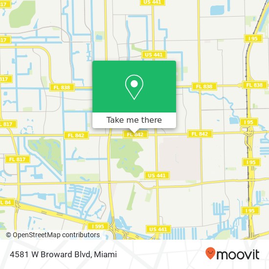 4581 W Broward Blvd map