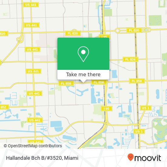 Mapa de Hallandale Bch B/#3520