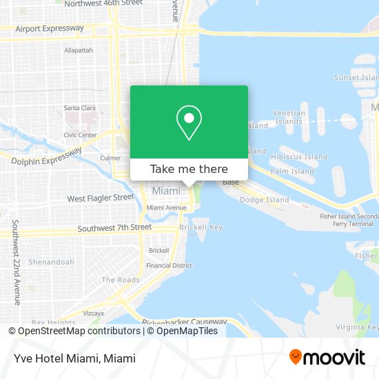 Yve Hotel Miami map