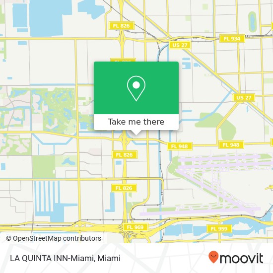 Mapa de LA QUINTA INN-Miami