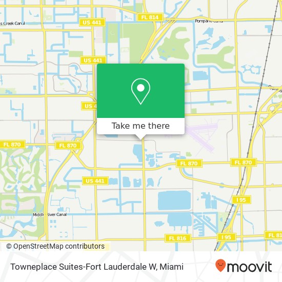 Mapa de Towneplace Suites-Fort Lauderdale W