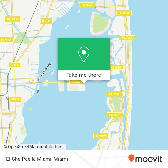 Mapa de El Che Paella Miami