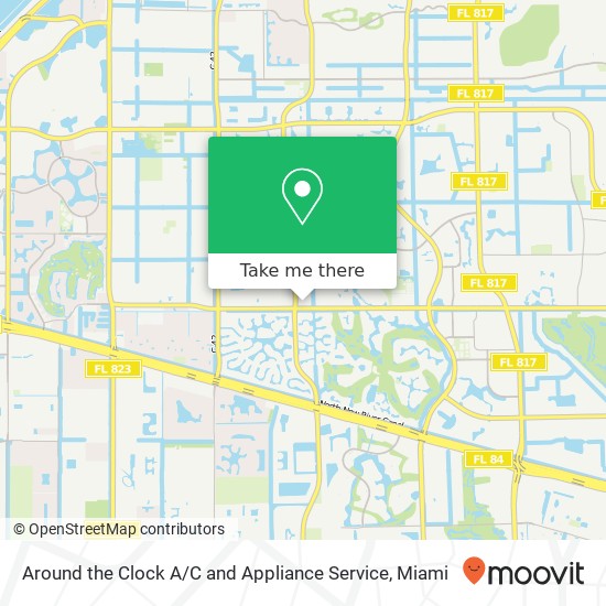Around the Clock A / C and Appliance Service map