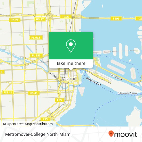 Mapa de Metromover-College North