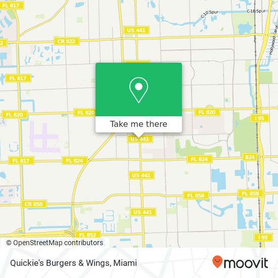 Quickie's Burgers & Wings map