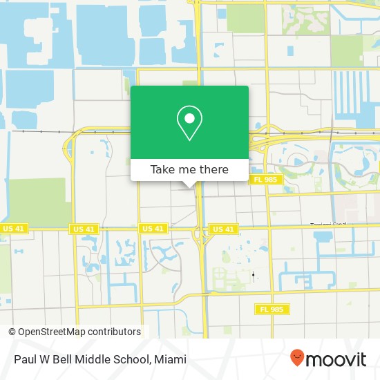 Mapa de Paul W Bell Middle School