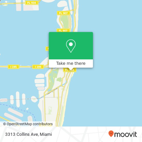3313 Collins Ave map