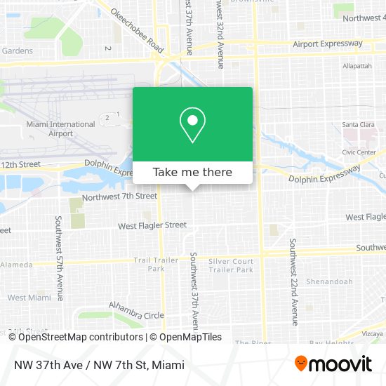 Mapa de NW 37th Ave / NW 7th St