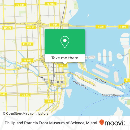 Mapa de Phillip and Patricia Frost Museum of Science