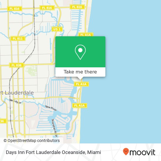 Days Inn Fort Lauderdale Oceanside map