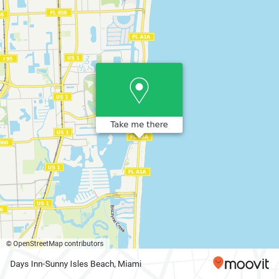 Mapa de Days Inn-Sunny Isles Beach