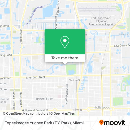 Mapa de Topeekeegee Yugnee Park (T.Y. Park)