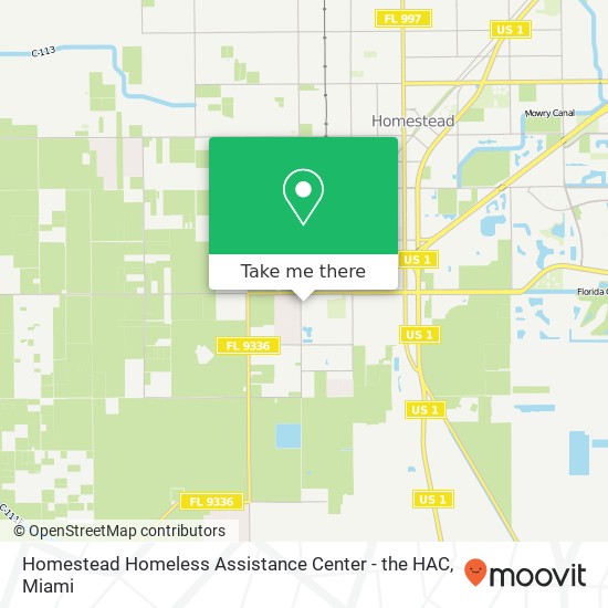 Homestead Homeless Assistance Center - the HAC map