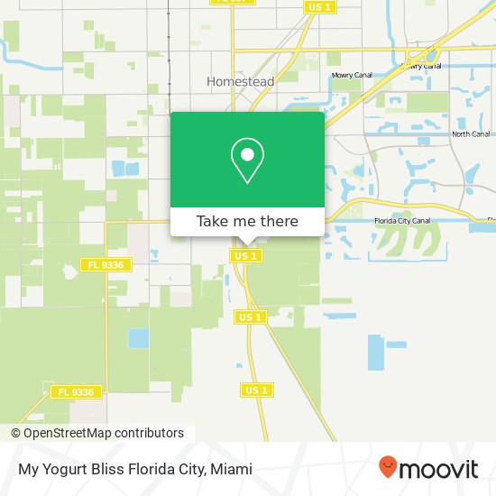 My Yogurt Bliss Florida City map