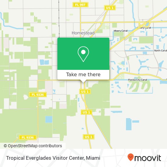 Tropical Everglades Visitor Center map