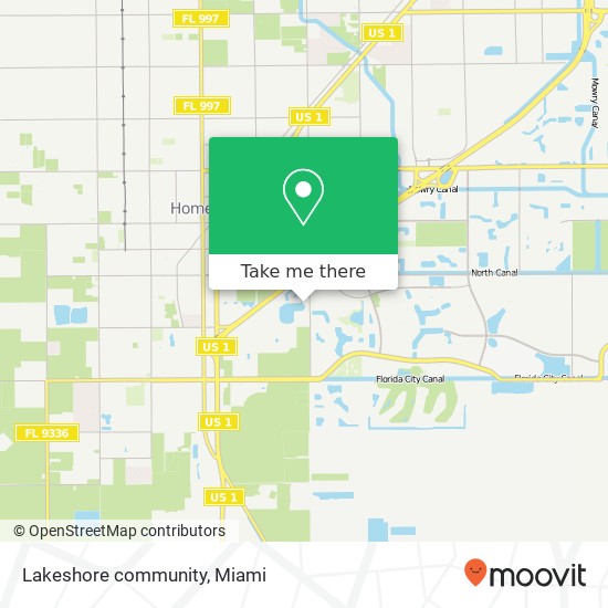 Mapa de Lakeshore community