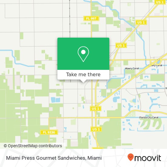 Miami Press Gourmet Sandwiches map