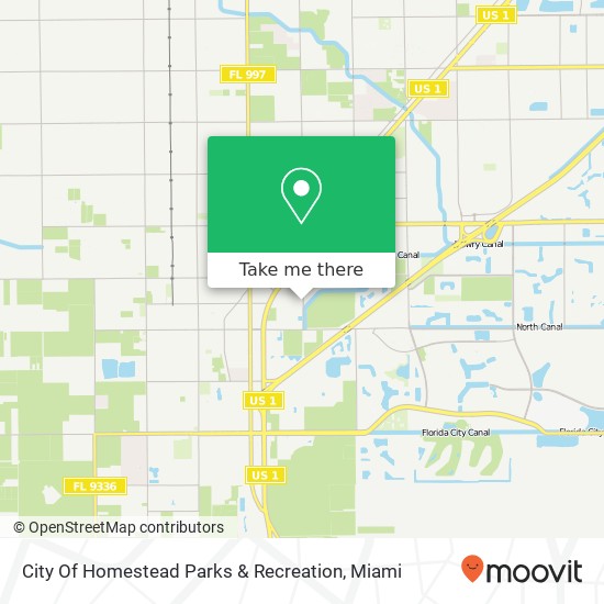 City Of Homestead Parks & Recreation map