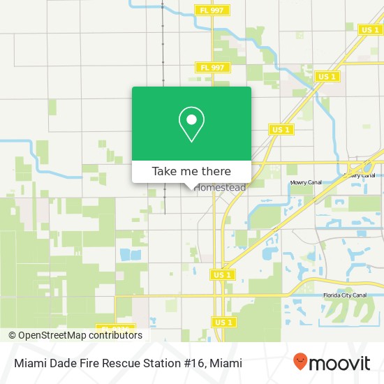 Mapa de Miami Dade Fire Rescue Station #16