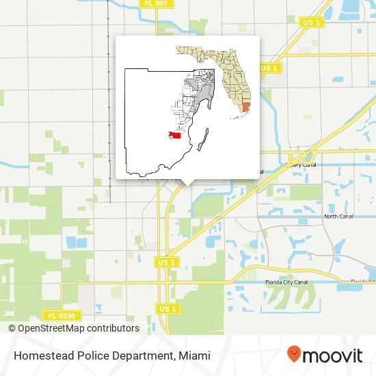 Homestead Police Department map