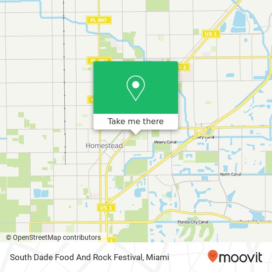 Mapa de South Dade Food And Rock Festival