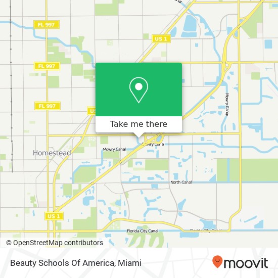 Beauty Schools Of America map