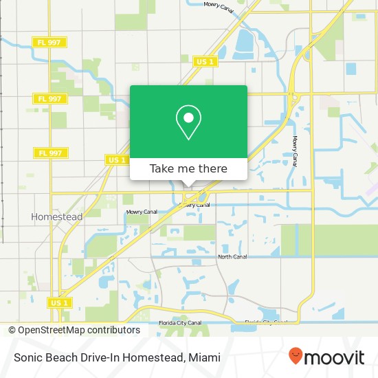 Mapa de Sonic Beach Drive-In Homestead
