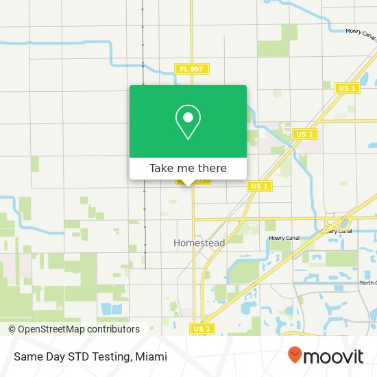 Same Day STD Testing map