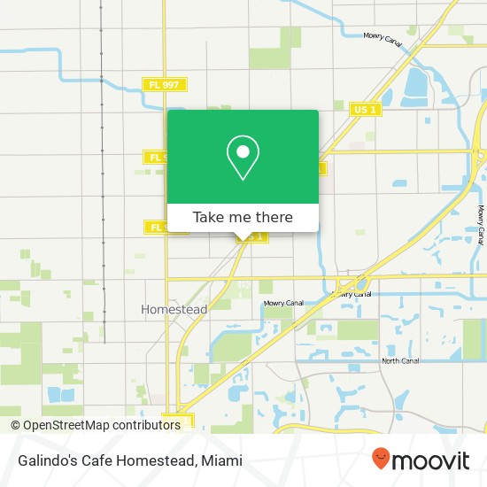 Galindo's Cafe Homestead map