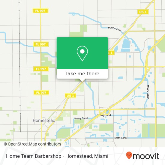 Home Team Barbershop - Homestead map