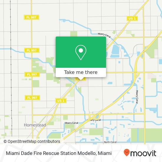 Mapa de Miami Dade Fire Rescue Station Modello