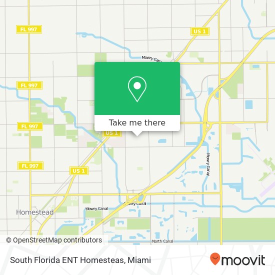 Mapa de South Florida ENT Homesteas