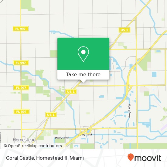 Coral Castle,  Homestead fl map