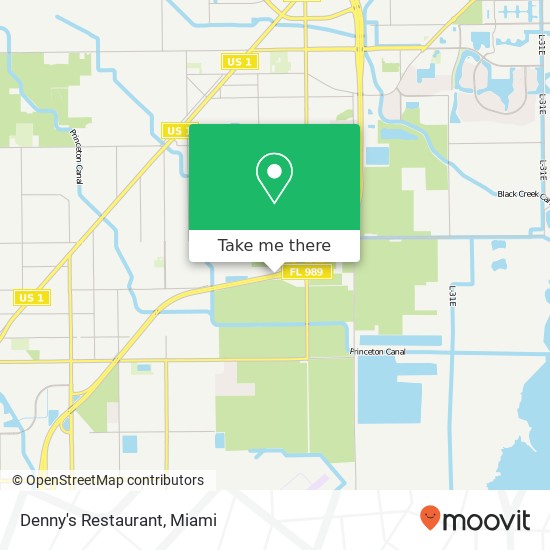 Mapa de Denny's Restaurant