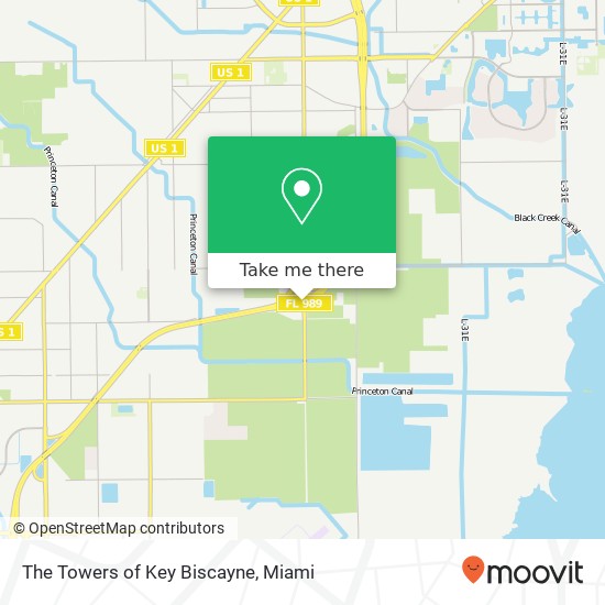 Mapa de The Towers of Key Biscayne