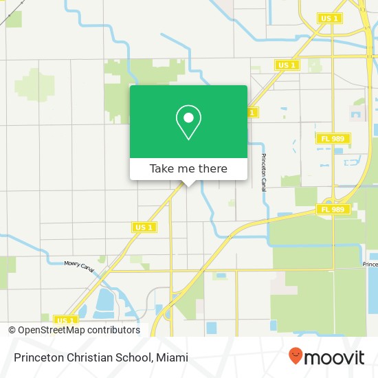 Princeton Christian School map